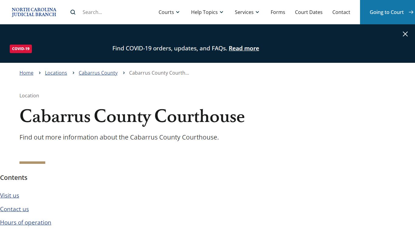 Cabarrus County Courthouse | North Carolina Judicial Branch